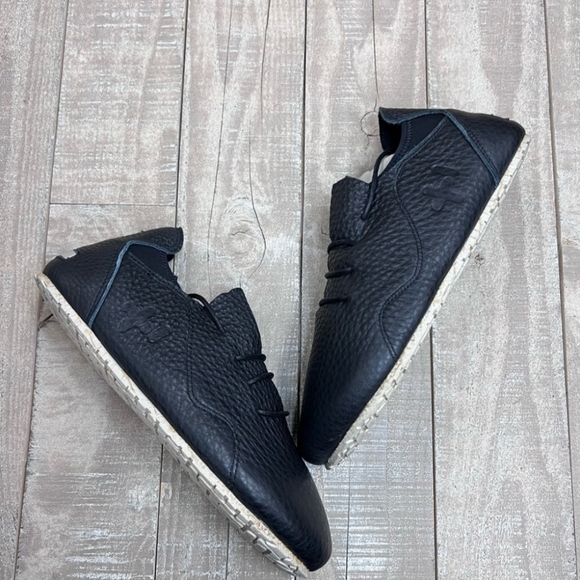 OTZ SUPERSLICK UNISEX BLACK LEATHER LACE-UP SHOES EUR 44 MEN 11 WOMEN 14  #3010 - Picture 2 of 10